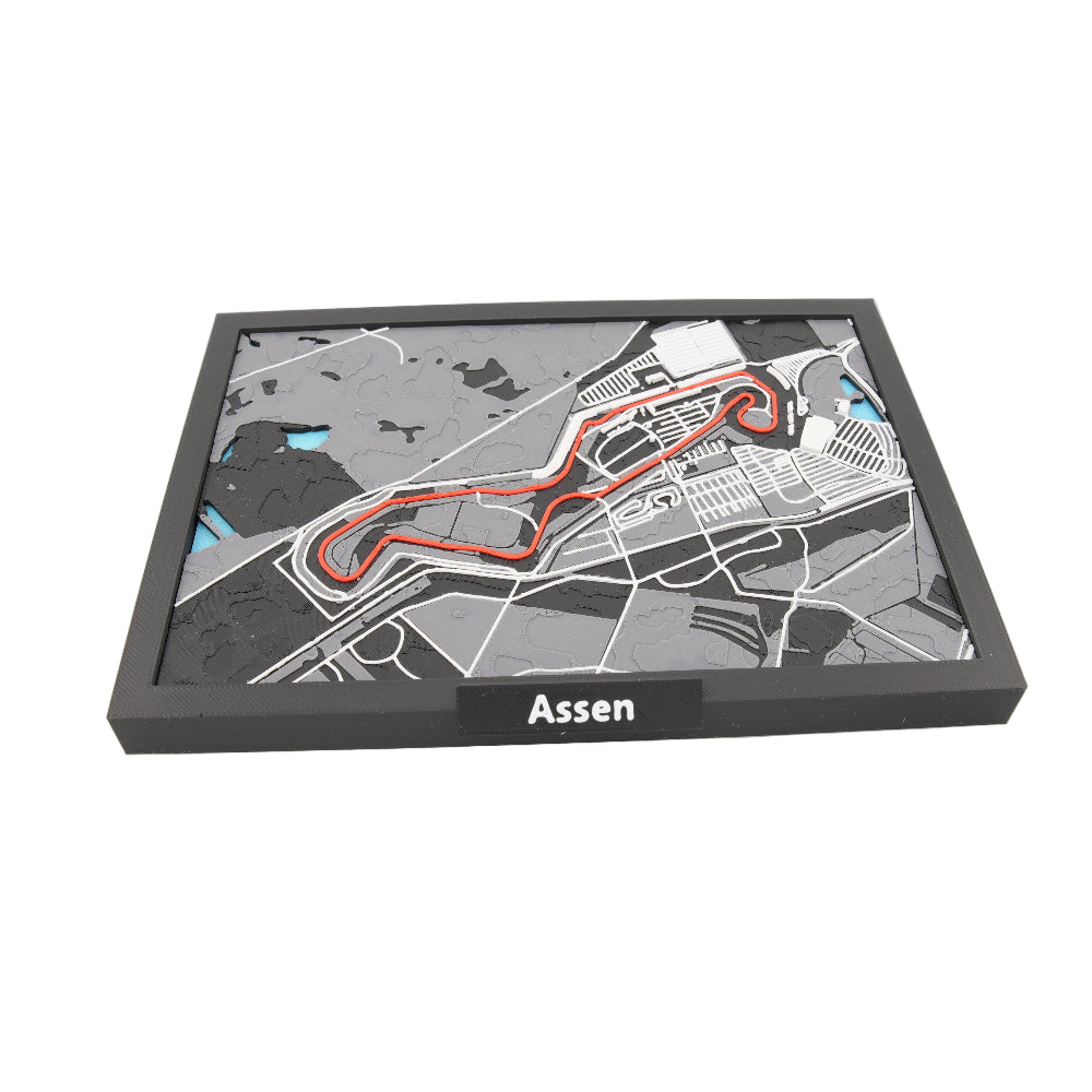 Qatar Grand Prix 3D Racetrack Map – Layered Circuit Art and Desk Display | Premium Motorsport Decor for Racing Fans