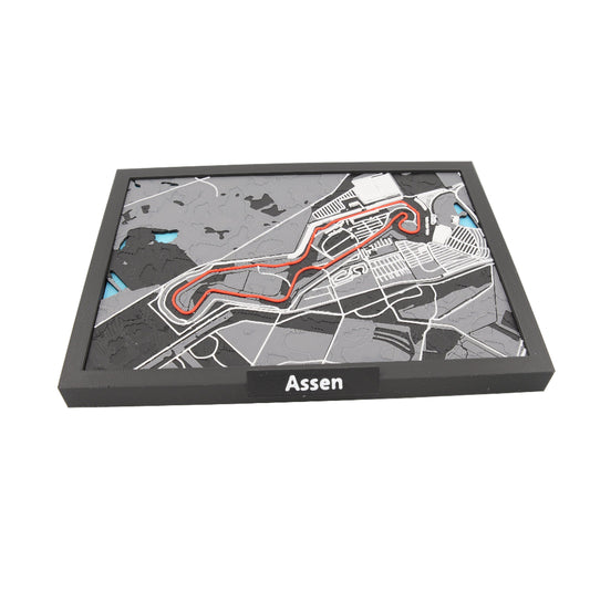 Qatar Grand Prix 3D Racetrack Map – Layered Circuit Art and Desk Display | Premium Motorsport Decor for Racing Fans
