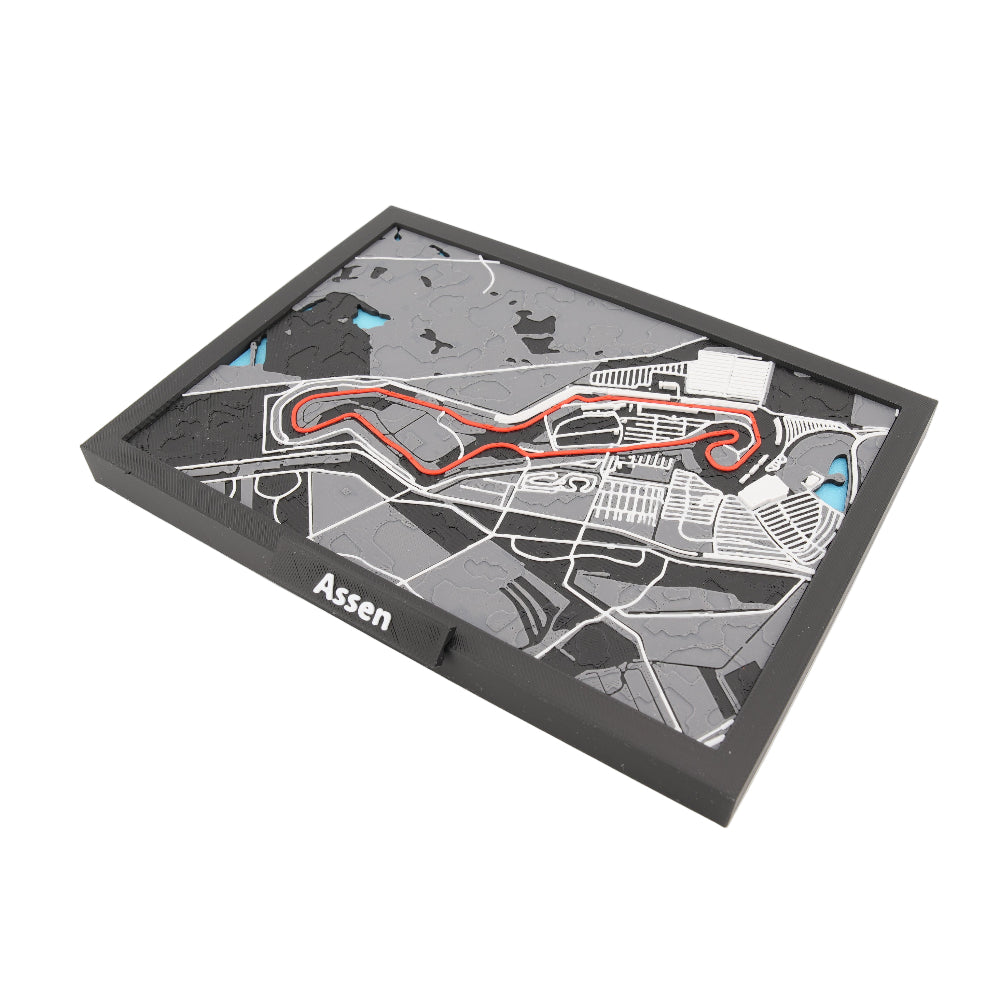 Qatar Grand Prix 3D Racetrack Map – Layered Circuit Art and Desk Display | Premium Motorsport Decor for Racing Fans