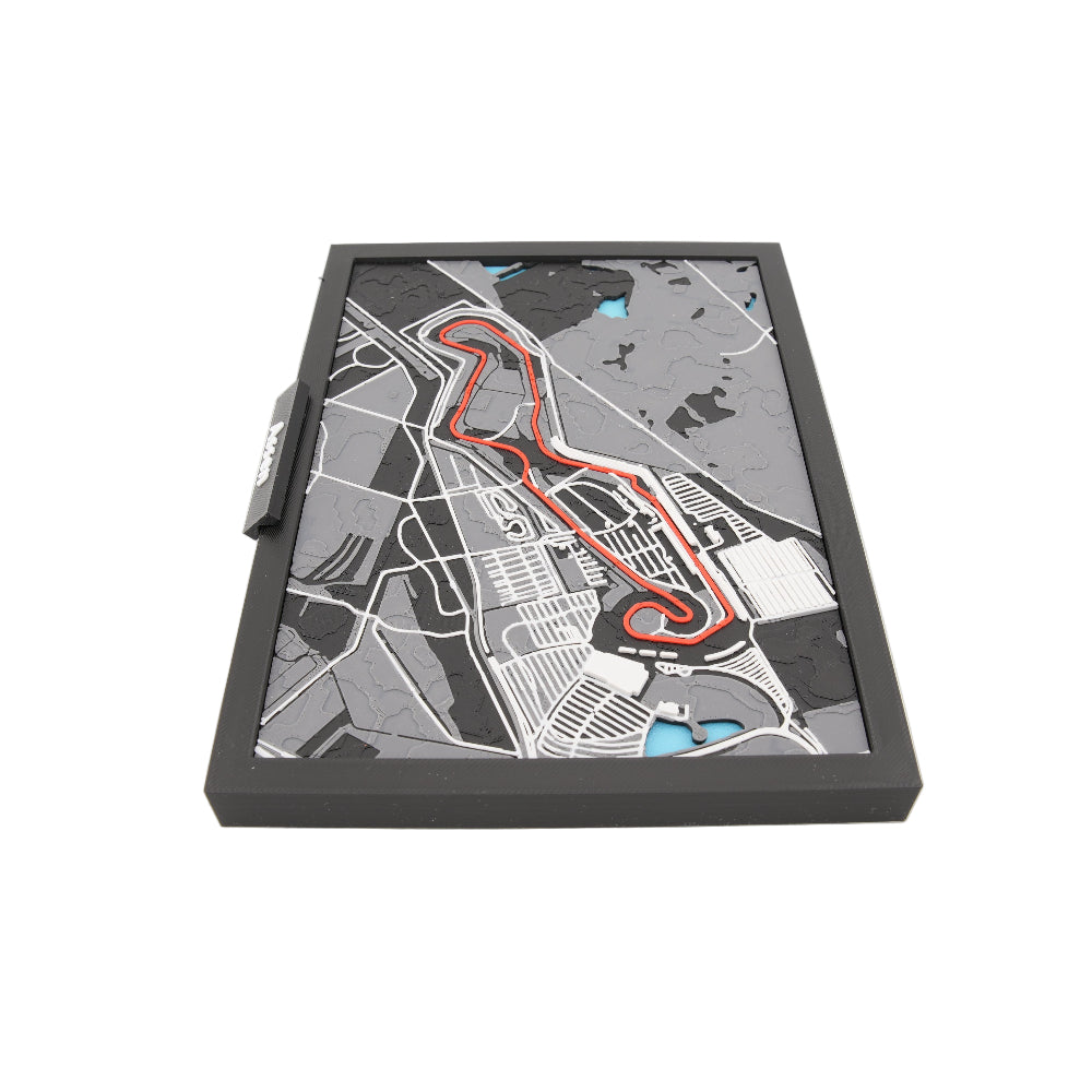 Qatar Grand Prix 3D Racetrack Map – Layered Circuit Art and Desk Display | Premium Motorsport Decor for Racing Fans