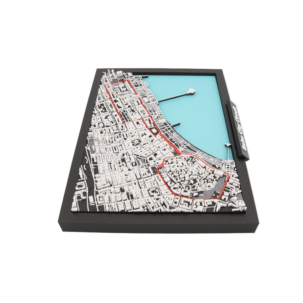 Baku City Circuit 3D Racetrack Map – Premium Layered Street Circuit Art & Desk Display | Motorsport Gift for Racing Fans