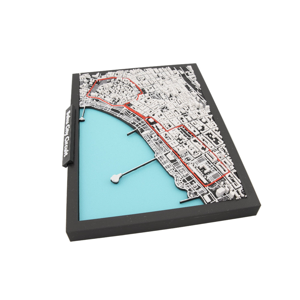 Baku City Circuit 3D Racetrack Map – Premium Layered Street Circuit Art & Desk Display | Motorsport Gift for Racing Fans