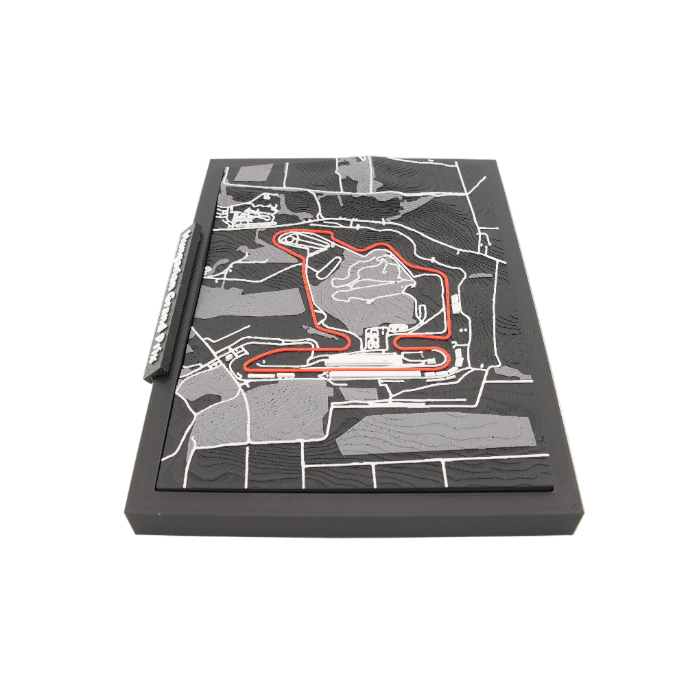 Hungarian Grand Prix 3D Circuit Map – Layered Topographic Track Model and Framed Motorsport Desk Decor