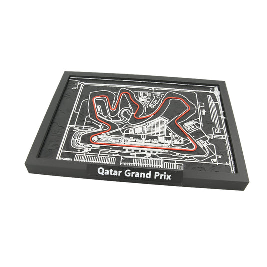 F1 Style Qatar Grand Prix 3D Lusail Racetrack Map – Premium Layered Circuit Wall Art & Desk Display | Motorsport Gift for Racing Fans