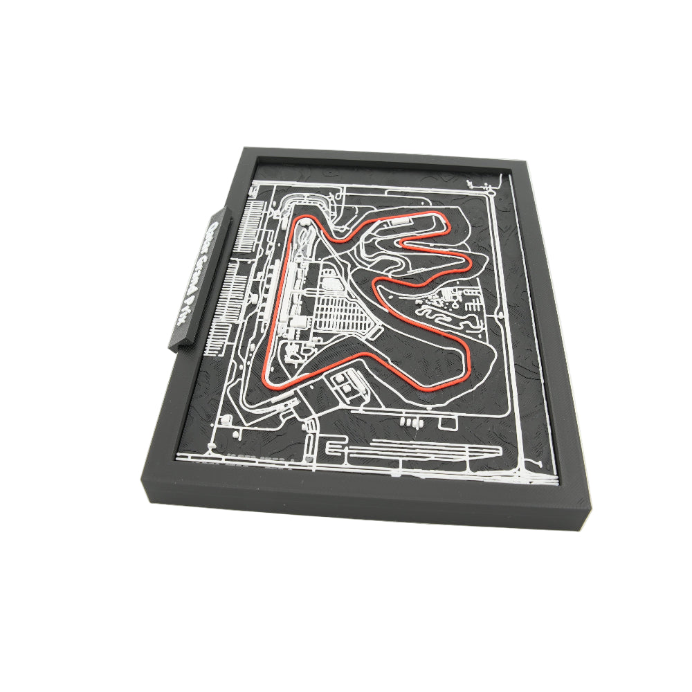 Qatar Grand Prix 3D Circuit Map Decor - Layered Lusail Racetrack Model for Desk or Wall Display | Motorsport Gift for Racing Fans
