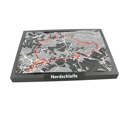 Nordschleife 3D Racetrack Map - Layered Nürburgring Circuit Model Art and Desk Display | Premium Motorsport Decor Gift