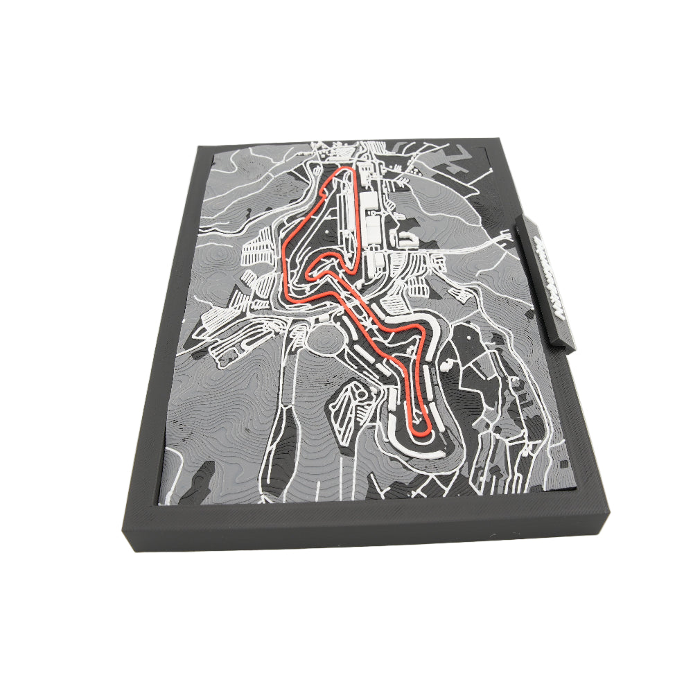 Nürburgring GP Circuit 3D Track Map – Layered Topographic Racing Art and Desk Display | Motorsport Decor and Gift for Fans