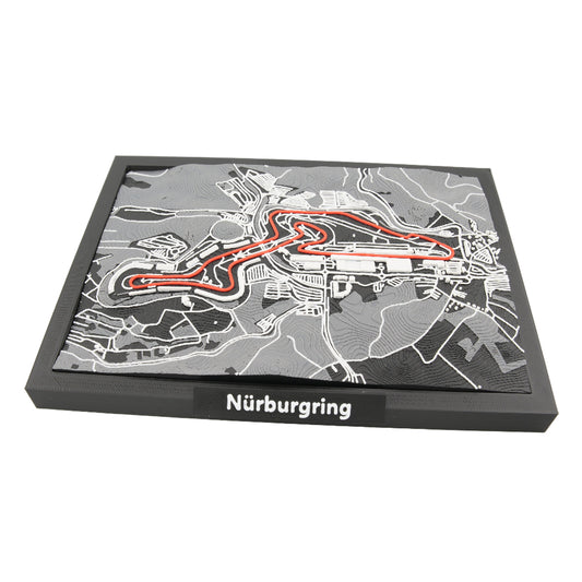 Nürburgring GP Circuit 3D Track Map – Layered Topographic Racing Art and Desk Display | Motorsport Decor and Gift for Fans