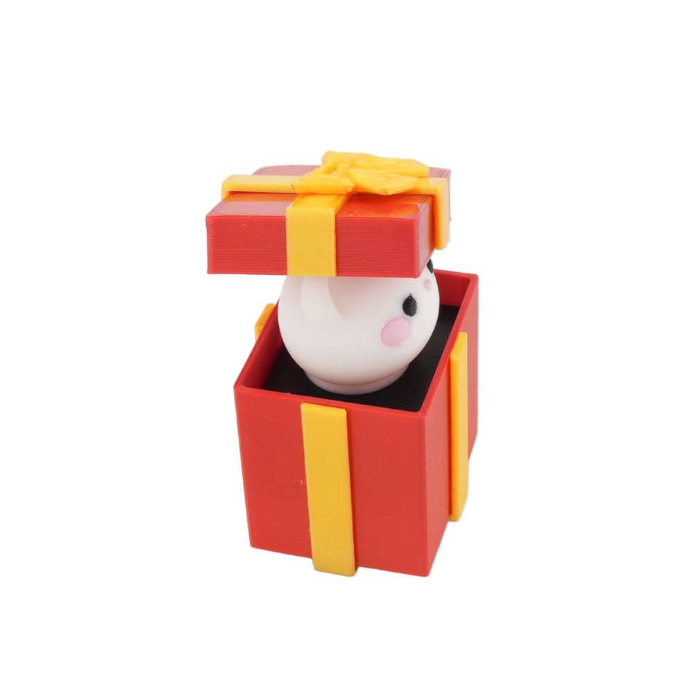 Holiday Gift Box Clicker – Christmas Pop-Up Fidget with Festive Red & Yellow Present Design