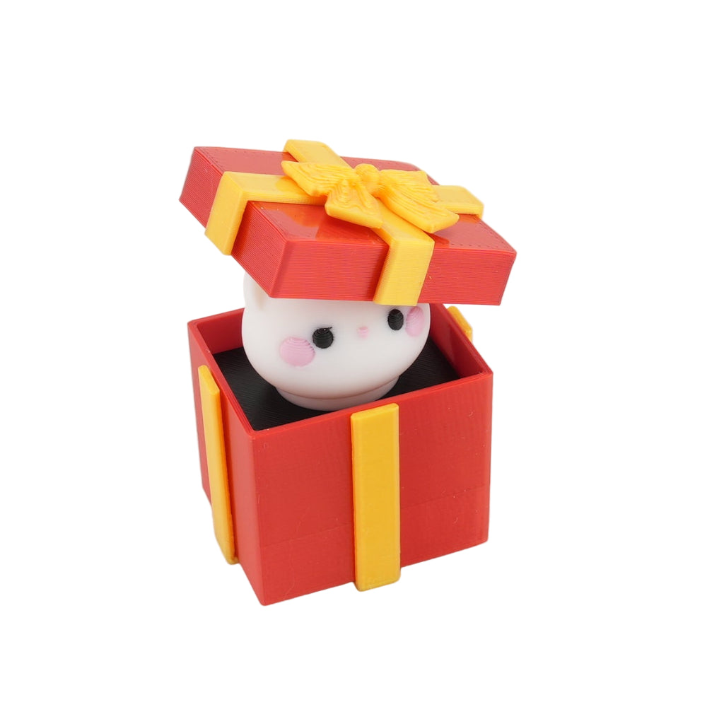 Holiday Gift Box Clicker – Christmas Pop-Up Fidget with Festive Red & Yellow Present Design