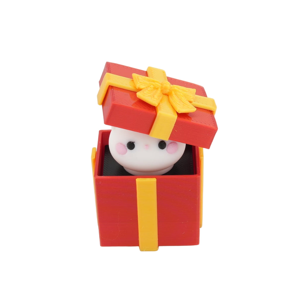 Holiday Gift Box Clicker – Christmas Pop-Up Fidget with Festive Red & Yellow Present Design