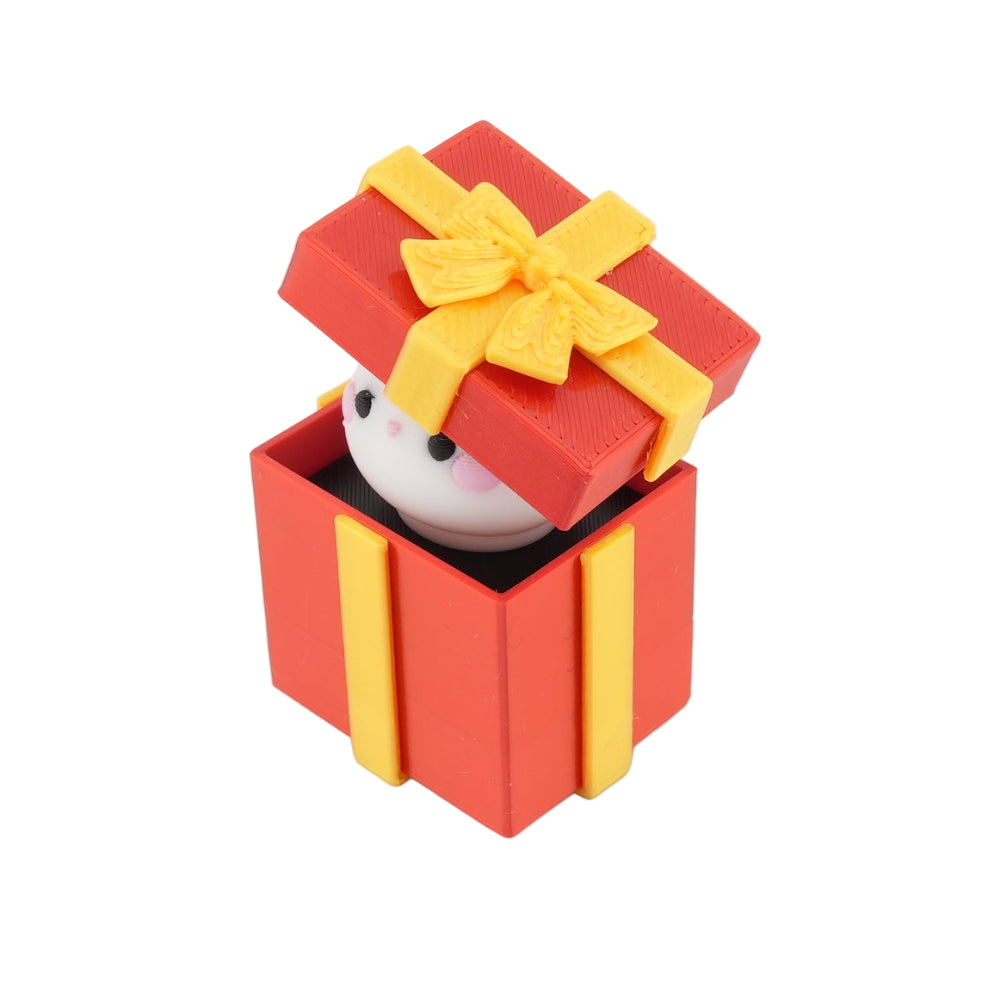 Holiday Gift Box Clicker – Christmas Pop-Up Fidget with Festive Red & Yellow Present Design