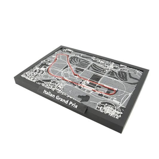 Monza Circuit layered Formula racing track map close up detail