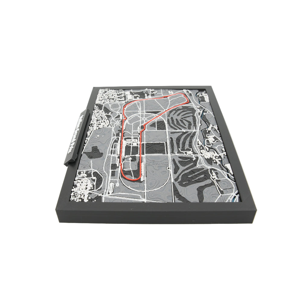 Italian Grand Prix 3D Circuit Map – Framed Layered Track Artwork and Topographic Landscape Model – Racing Fan Desk and Wall Decor