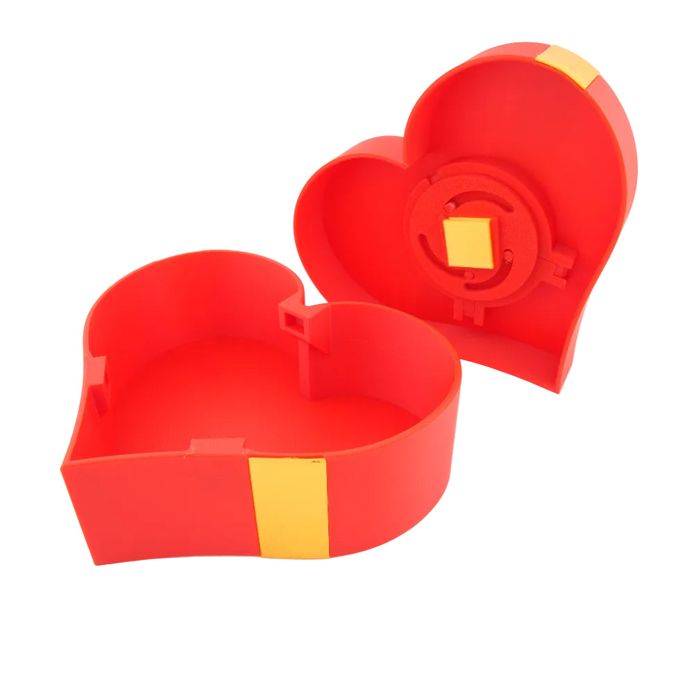 Valentines Day Gift Box, Heart Shaped Gift Box with Lid, Small Plastic Keepsake Box for Candy Jewelry and Romantic Gifts