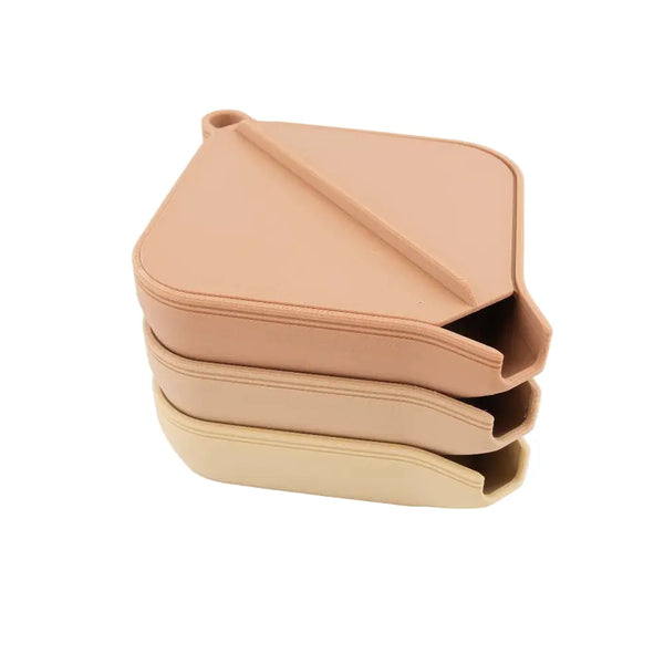 Stackable Storage Box with Lid and easy pour – Minimalist Plastic Storage Box for Desk Office Bathroom Organization Sancticraft