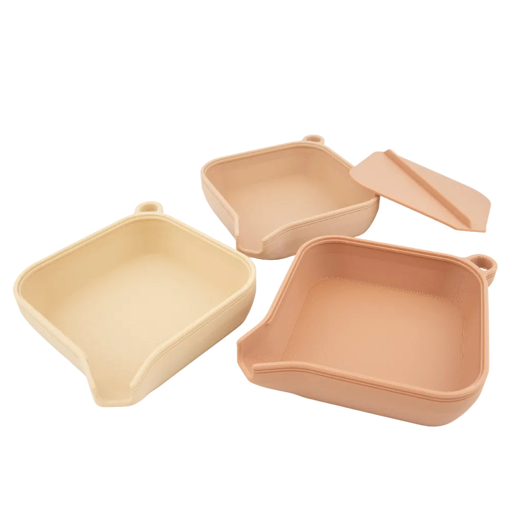 Stackable Storage Box with Lid and easy pour – Minimalist Plastic Storage Box for Desk Office Bathroom Organization