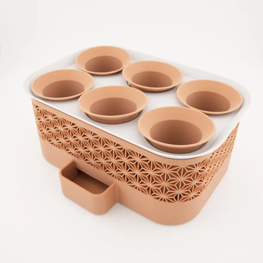 Self Watering Planter - Modern Indoor Herb and Flower Pot with Water Reservoir for Kitchen or Countertop Sancticraft
