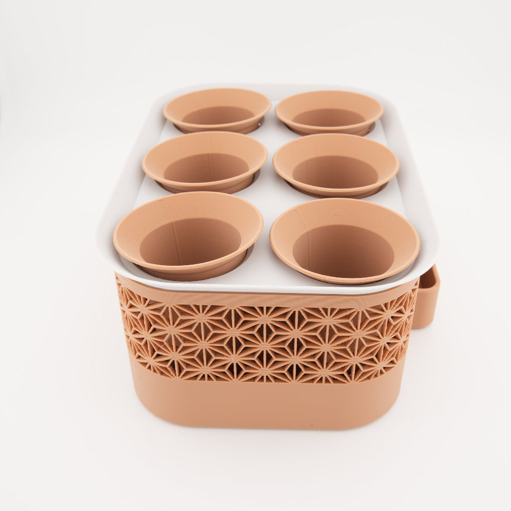 Self Watering Planter - Modern Indoor Herb and Flower Pot with Water Reservoir for Kitchen or Countertop