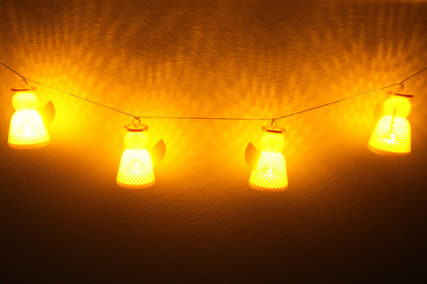 Scandinavian Decor Angel String Lights – Nordic Style Warm White Fairy Lights for Cozy Bedroom and Home Decor