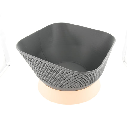 Countertop Organizer Kitchen Bin - Modern Kitchen Counter Organizer for Prep and Storage - Minimalist Gray Counter Decor