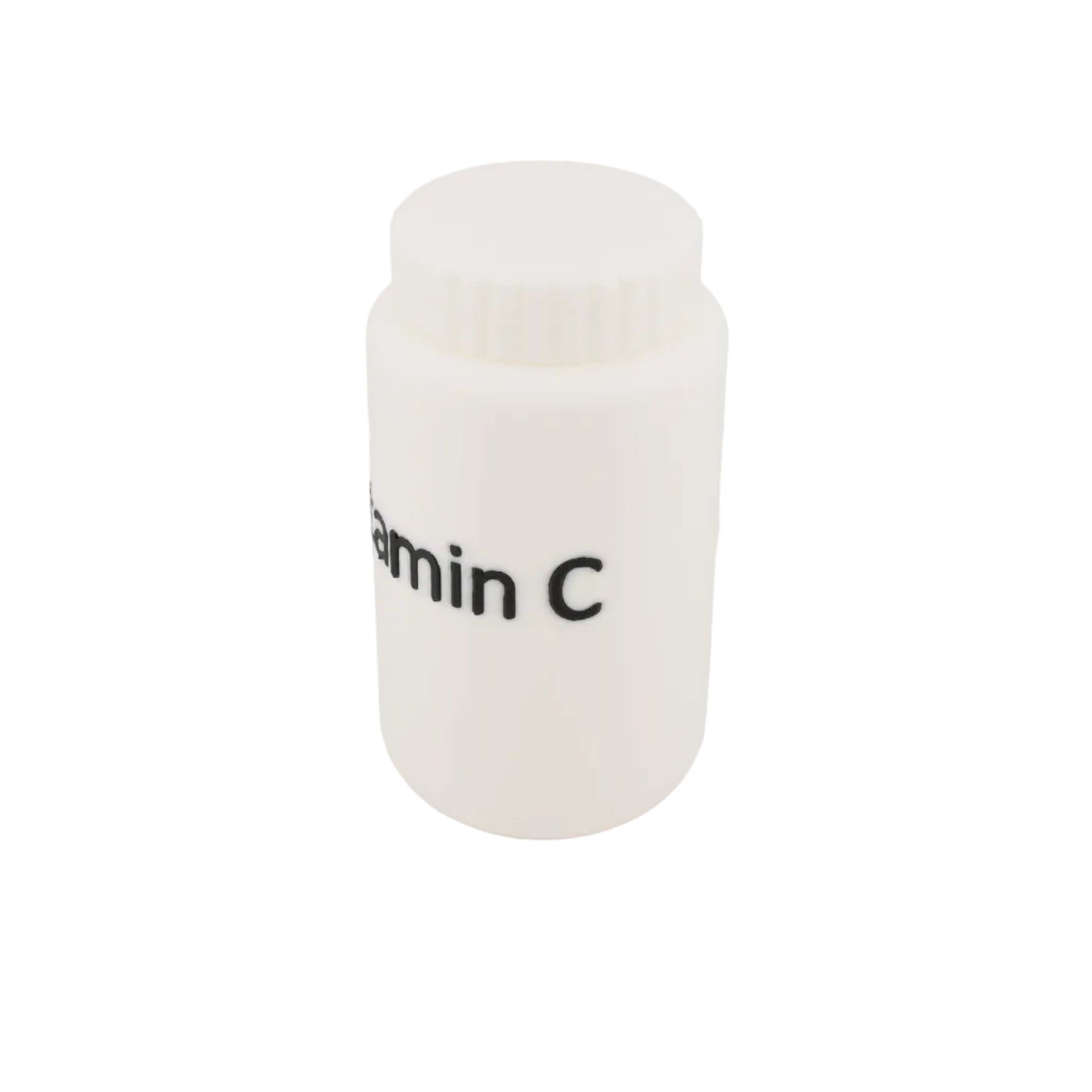 Pill Container Refillable Medicine and Vitamin Bottle with Custom Raised Text Built In