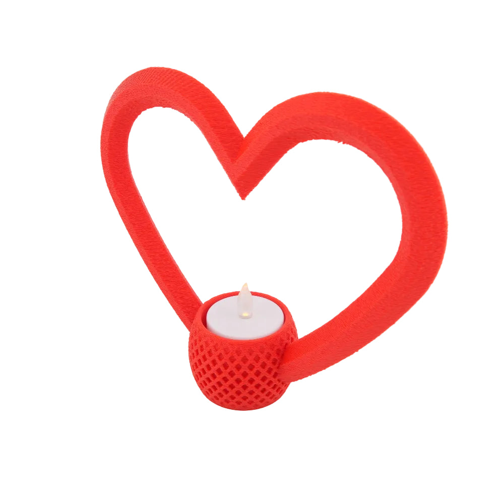 Valentines Candle Holder LED Heart Decor Romantic Table Centerpiece Love Home Decoration