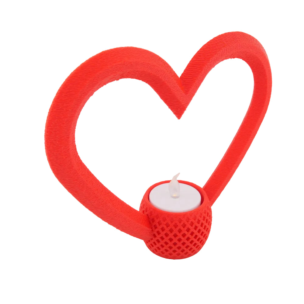 Valentines Candle Holder LED Heart Decor Romantic Table Centerpiece Love Home Decoration