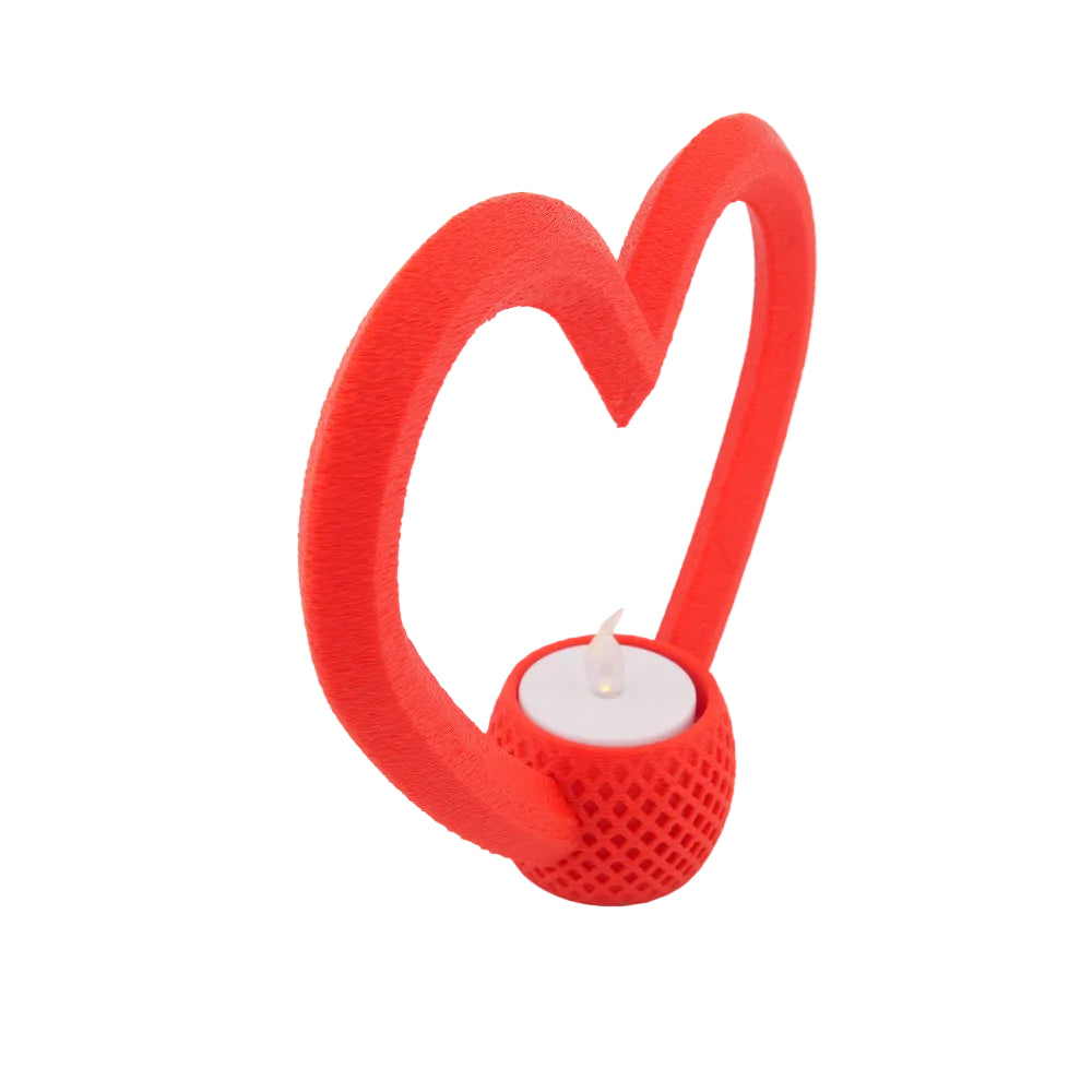 Valentines Candle Holder LED Heart Decor Romantic Table Centerpiece Love Home Decoration