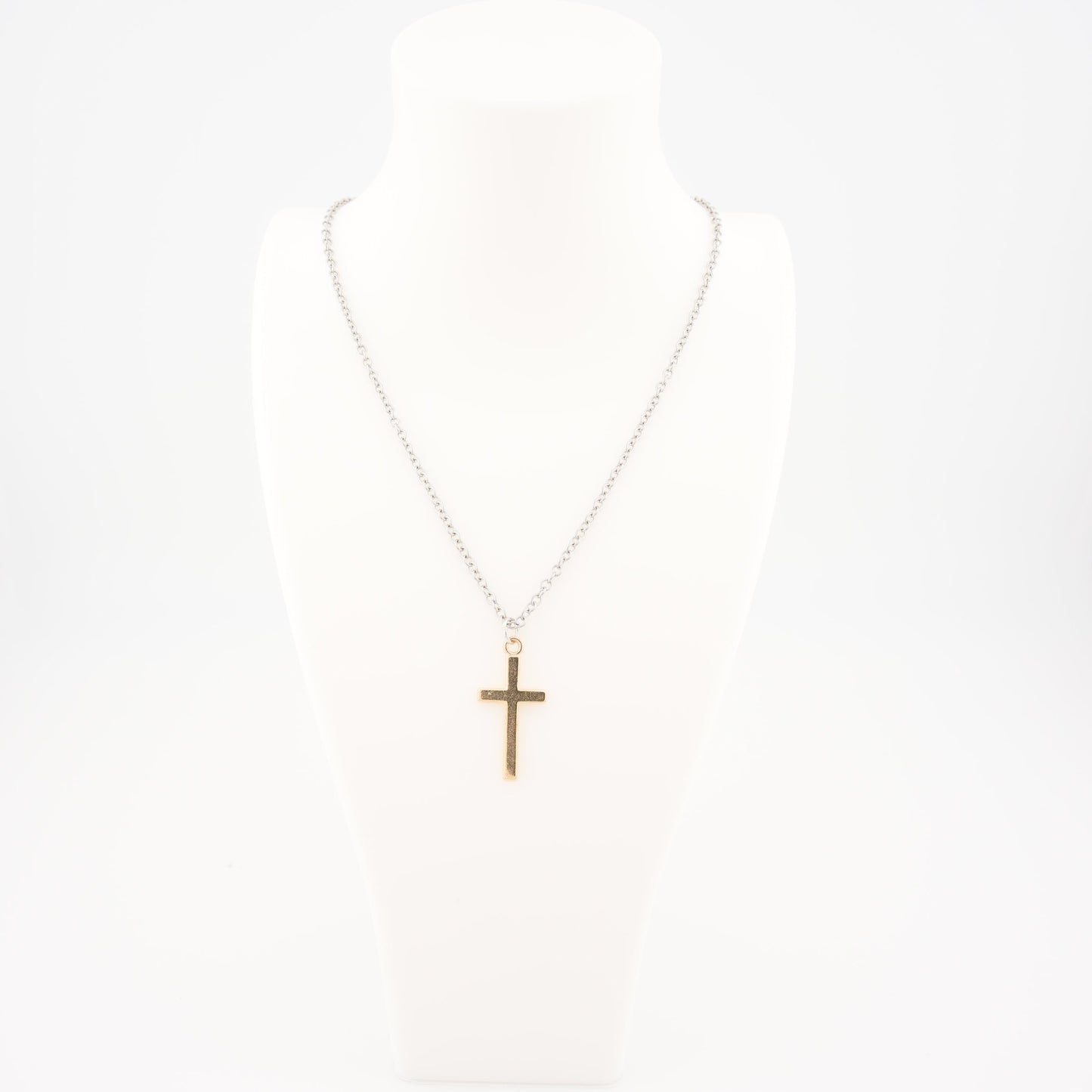 Cross Necklace 18K Gold Plated, Dainty Small Gold Cross Necklace, Tiny Faith Necklace for Women and Men
