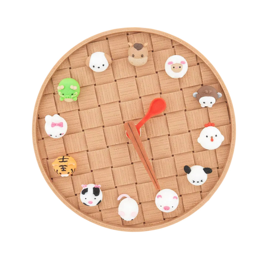 Chinese Zodiac Gift Decor Animal Figurine Clock Wall Mount Horse Lunar New Year Home Accent