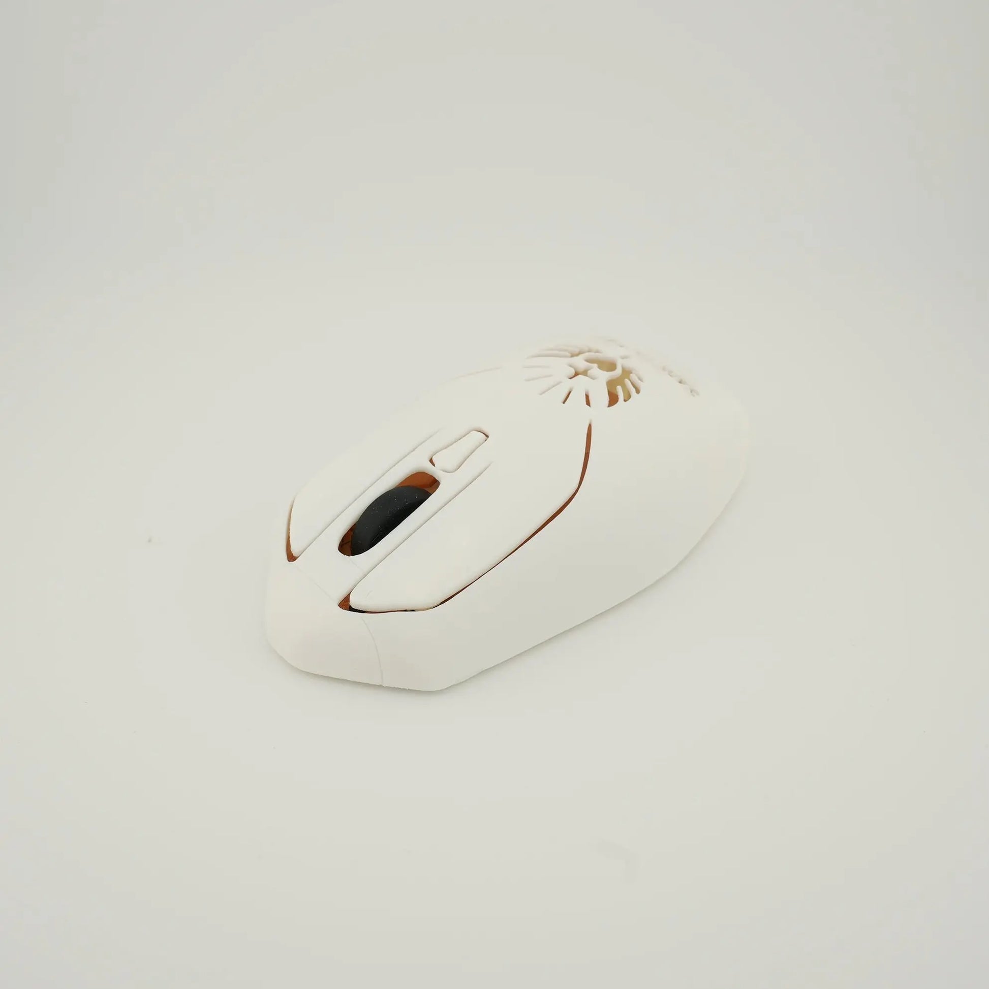 Sancticraft wireless mouse top view with symbolic design