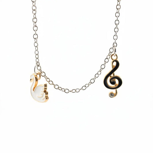 Swan and Treble Clef Charm Bracelet Sancticraft