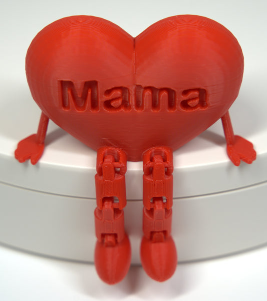 Mother’s Day Wobble-Leg Heart Mama Figure 🧡