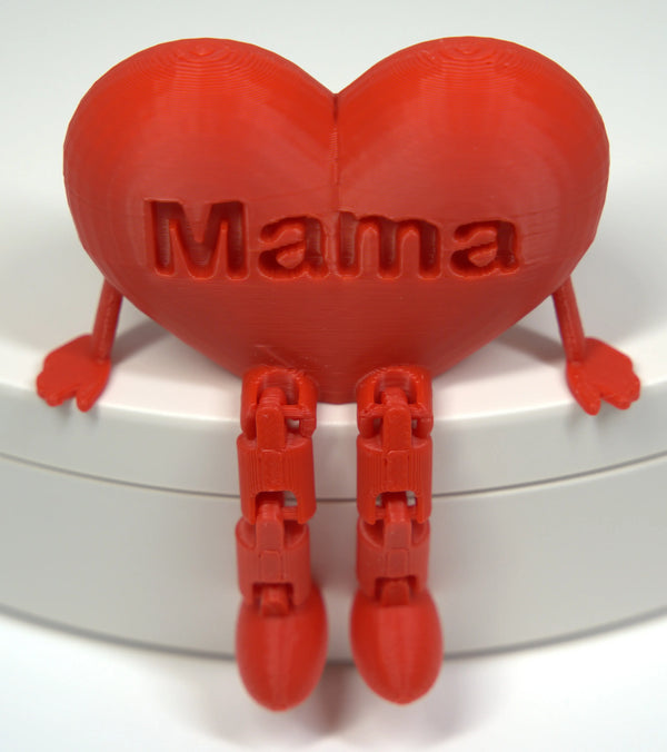 Mother's Day wobble leg heart mama figure handmade gift made in USA