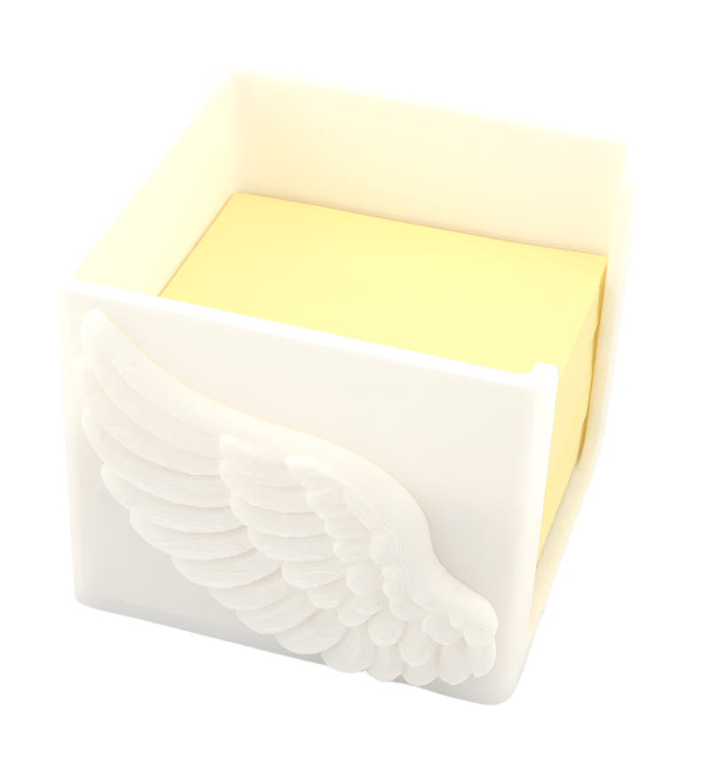 Sancticraft™ Angel Wing Sticky Note Holder | Desk Organizer | Elegant Office Gift | Pretty Note Holder | Angel Wing Decor | Desk Accessory