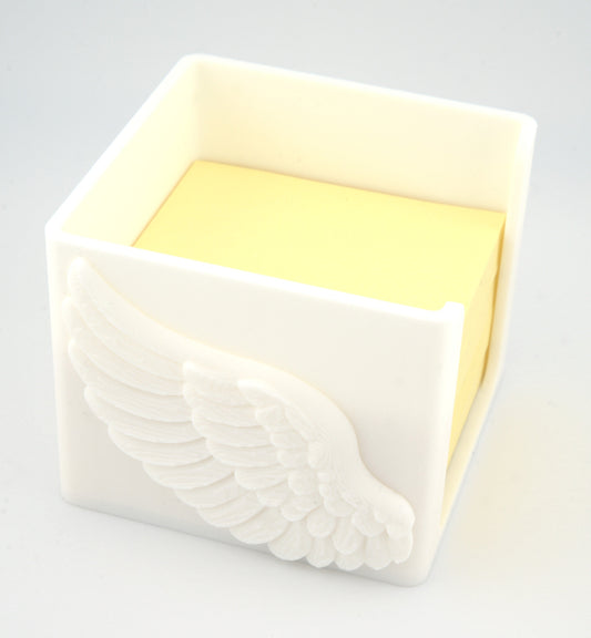 Sancticraft Angel Wing Sticky Note Holder | Desk Organizer | Elegant Office Gift | Pretty Note Holder | Angel Wing Decor | Desk Accessory