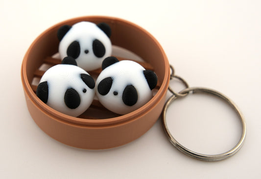 Panda Dim Sum Bun Keychain 🐼 - Cute and Unique Accessory for Animal Lovers 🐼 – Made in USA