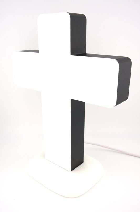 Sancticraft™ LED Cross Lamp - Christian Night Light | Minimalist USB Faith Decor | Inspirational Religious Gift for Home or Desk