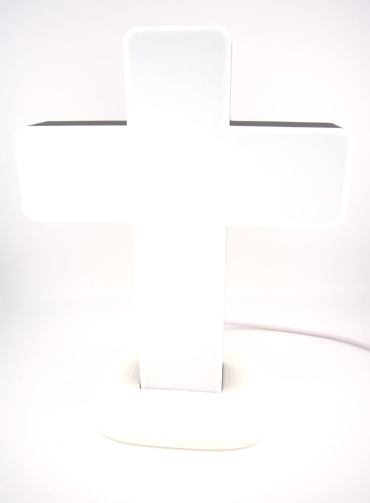Sancticraft™ LED Cross Lamp - Christian Night Light | Minimalist USB Faith Decor | Inspirational Religious Gift for Home or Desk