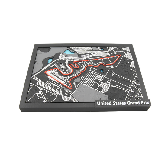 United States Grand Prix 3D Track Map – Framed Circuit of the Americas Model | Racing Art for Motorsport Enthusiasts