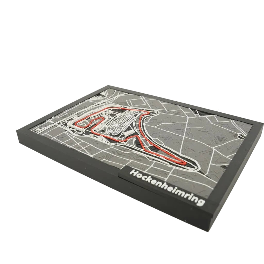 3D Hockenheimring Track Map | Framed Formula 1 Poster and Raace Track Wall Art Gift