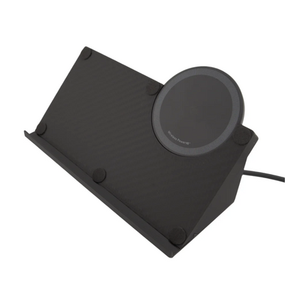 Sancticraft™ 2-in-1 Z Fold 7 Charging Stand with Carbon Fiber pattern (Charge Phone + Watch)