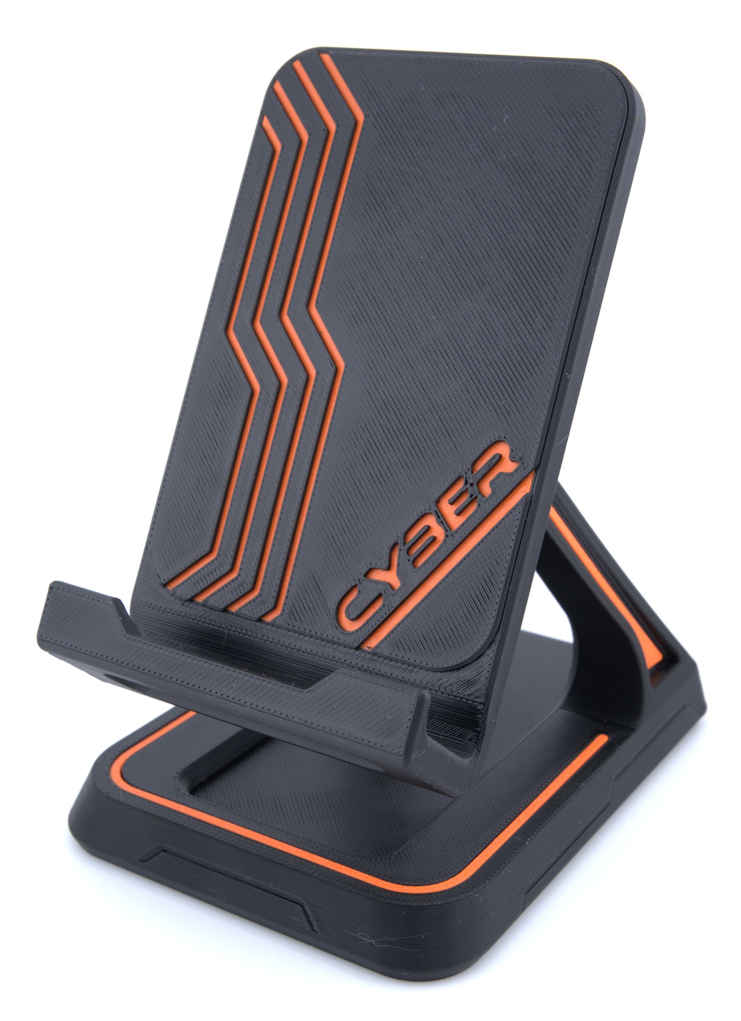 Cyber Phone Stand Holder – Geometric Desk Stand for iPhone & Android – Fits Thick Cases, Cable-Friendly