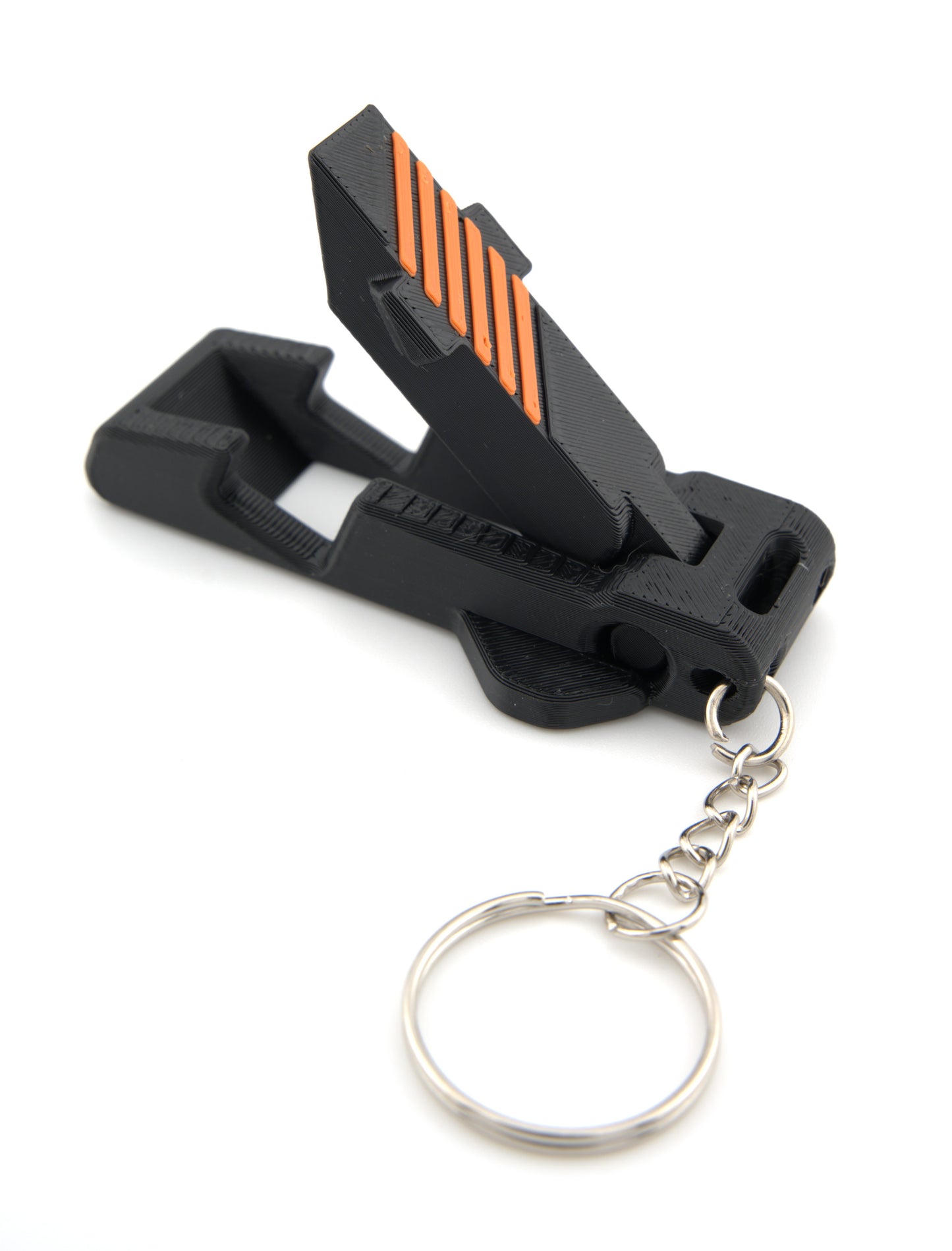 3-in-1 Phone Stand Keychain – Emergency Whistle + Pocket Folding Phone Holder | EDC Gadget for Hiking, Travel, Safety | Made in USA
