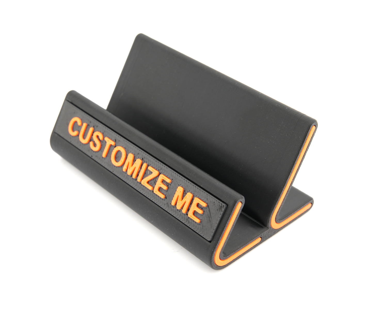 Custom Business Card Holder – Personalized Desk Organizer with Dual Slots | Modern Office Accessory