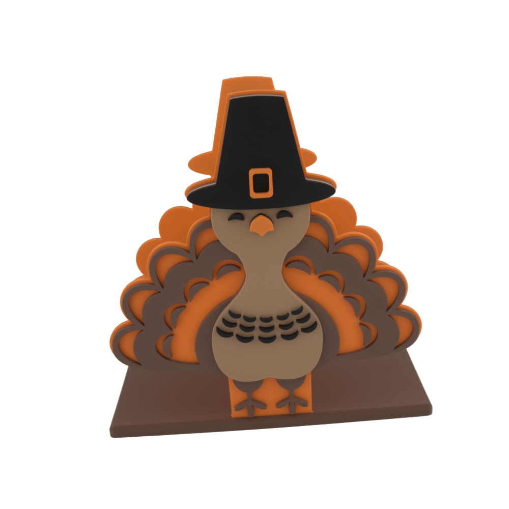 Thanksgiving Turkey Napkin Holder - Festive Table Centerpiece for Fall & Holiday Dinners | Decorative Pilgrim Turkey Design