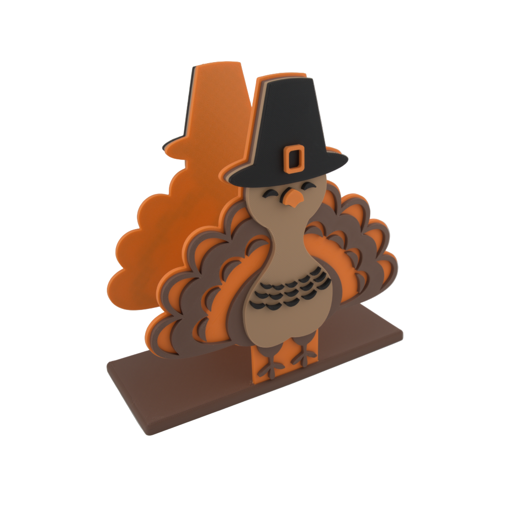 Thanksgiving Turkey Napkin Holder - Festive Table Centerpiece for Fall & Holiday Dinners | Decorative Pilgrim Turkey Design