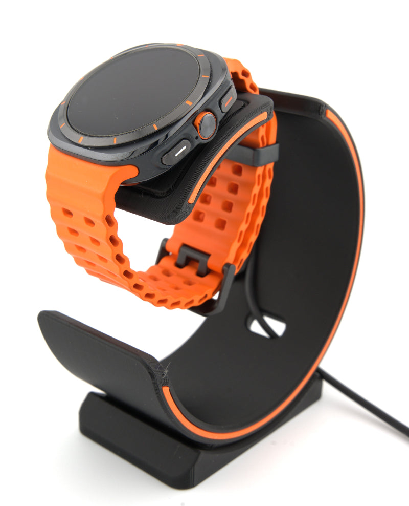 Samsung Galaxy Watch Charging Stand – Matte Black Dock with Cable Management | Compatible with Galaxy Watch Ultra