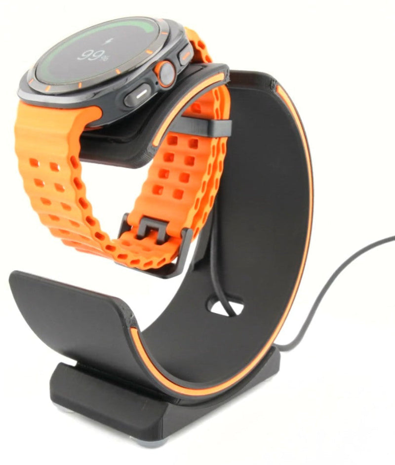 Samsung Galaxy Watch Charging Stand – Matte Black Dock with Cable Management | Compatible with Galaxy Watch Ultra